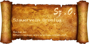 Szauervein Orsolya névjegykártya